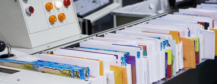 Mail processing on a DBCS